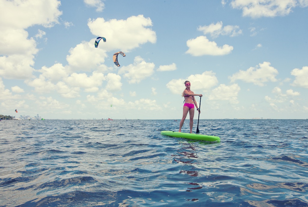 paddleboarding girl