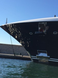 Yacht in Saint Tropez's marina