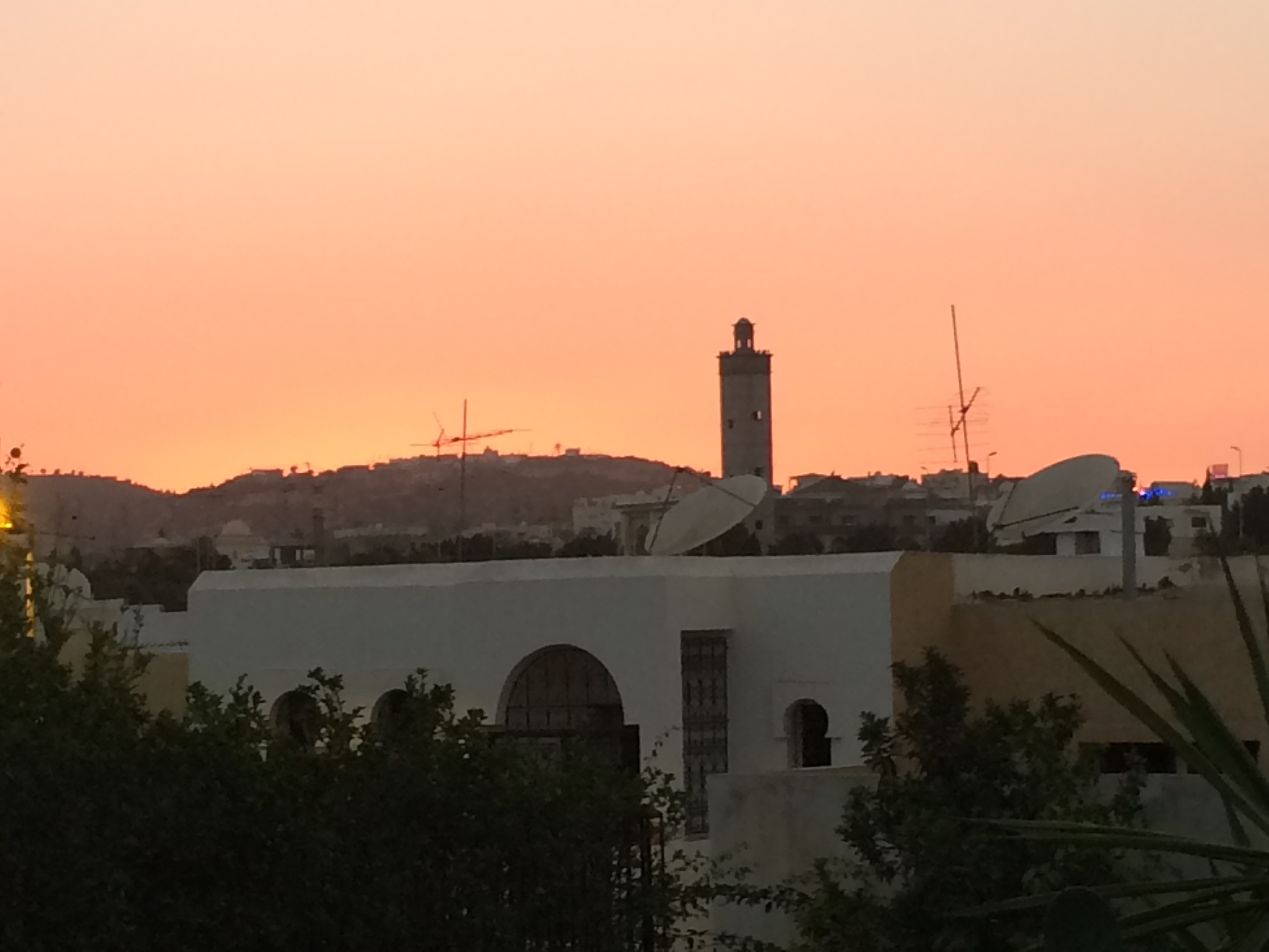 Couché de soleil sur le minaret