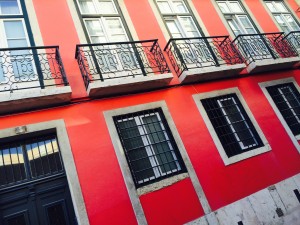 Bright building in Lisbon