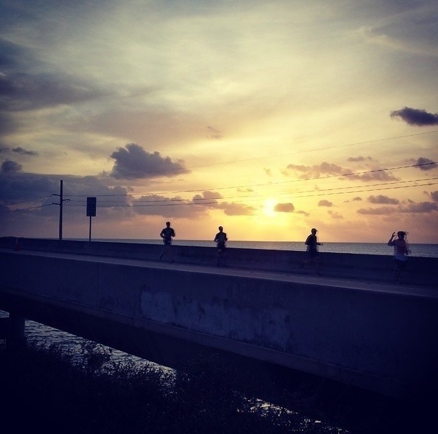 Ragnar Relay Runners at sunset