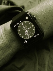 Apple watch on a wrist