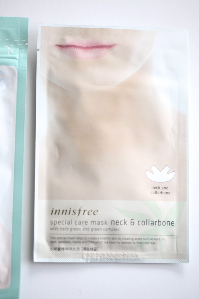 Innisfree special care mask neck and collarbone